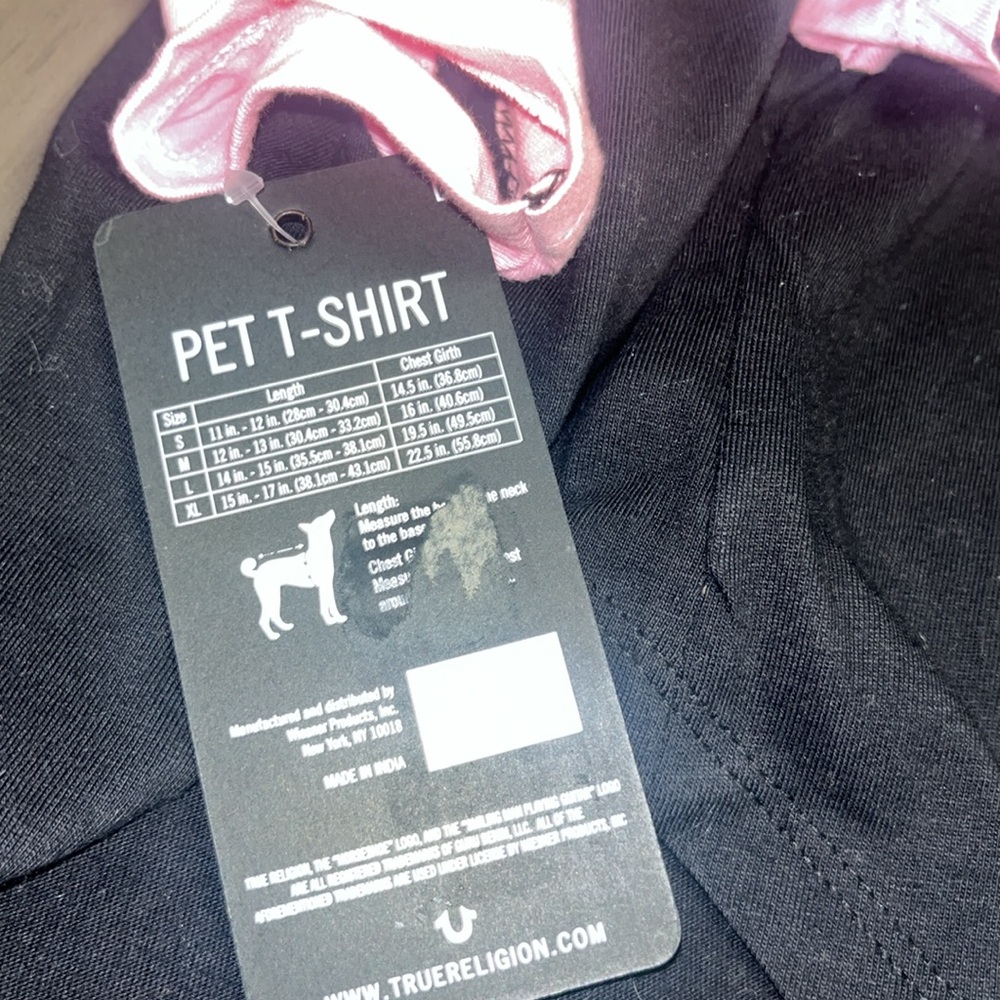 True Religion Black and Pink Dog Shirt - Picture 3 of 3